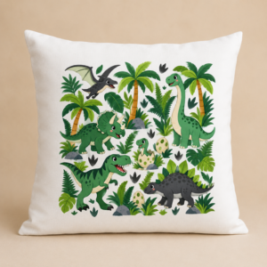 Kissenbezug 40 × 40 cm – Dinosaurier