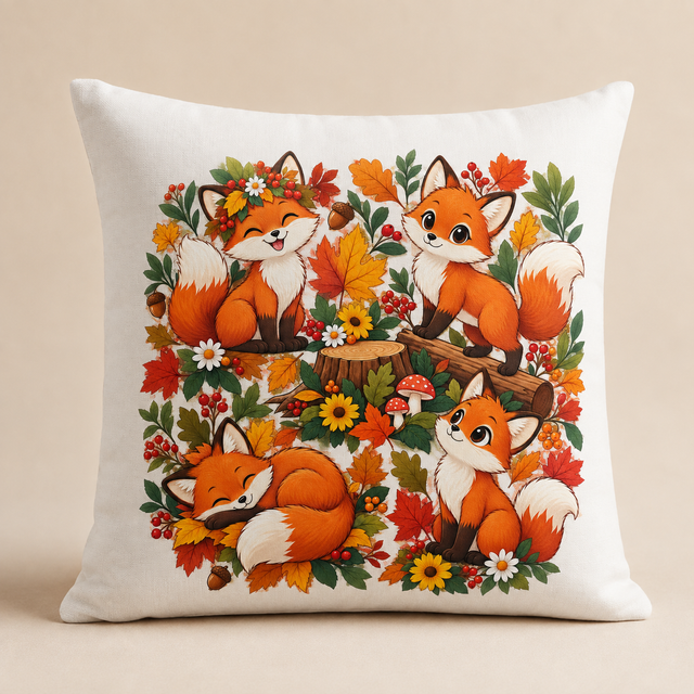 Kissenbezug 40 × 40 cm – Fuchs