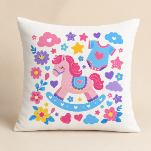 Kissenbezug 40 × 40 cm – Hallo Baby