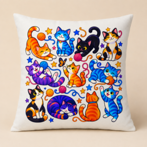 Kissenbezug 40 × 40 cm – Katzen