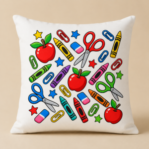 Kissenbezug 40 × 40 cm – Schulmotive