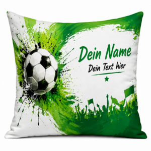 Kissenbezug 40 × 40 cm – Fußball Leidenschaft