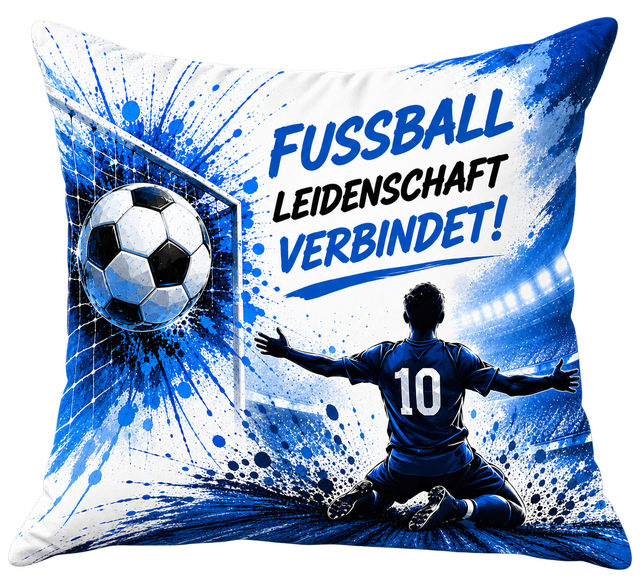 Kissenbezug 40 × 40 cm – Fußball Fußball verbindet