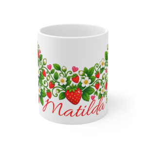 Keramiktasse 330 ml – Erdbeeren