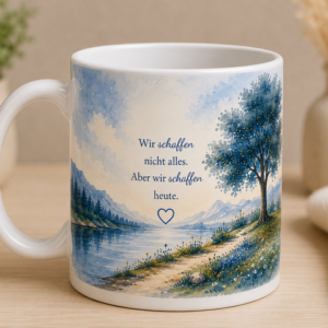 Keramiktasse 330 ml – Wir schaffen heute