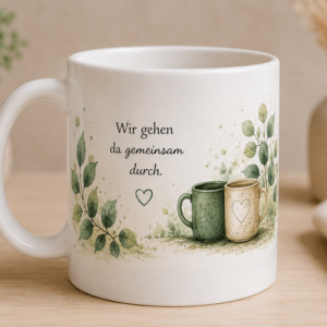 Keramiktasse 330 ml – Wir gehen da gemeinsam durch