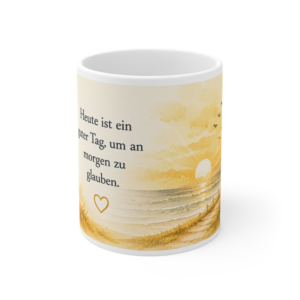 Keramiktasse 330 ml – An morgen glauben