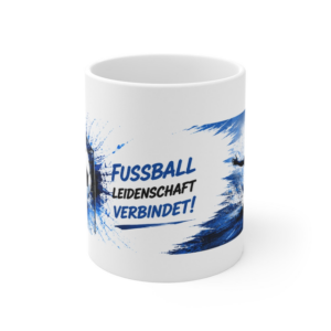 Keramiktasse 330 ml – Fußball Fußball verbindet