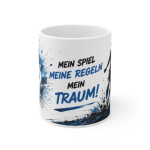 Keramiktasse 330 ml – Fußball Mein Spiel – meine Regeln
